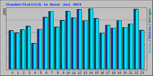 Stunden-Statistik im Monat Juni 2024