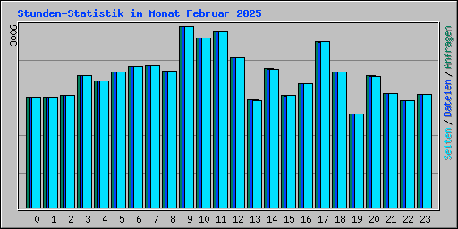 Stunden-Statistik im Monat Februar 2025