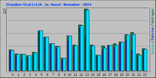 Stunden-Statistik im Monat November 2024