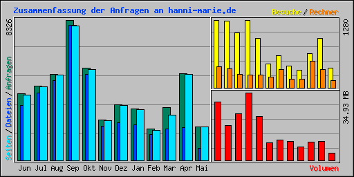Zusammenfassung der Anfragen an hanni-marie.de